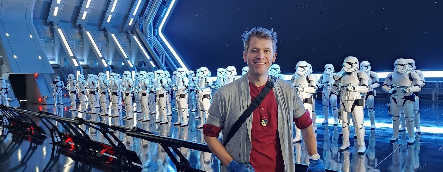 Matt at Rise of the Resistance in Disney World